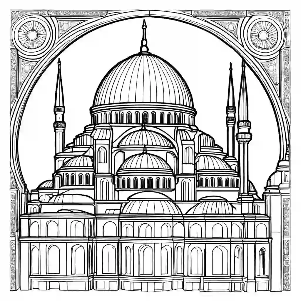 The Hagia Sophia coloring pages